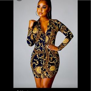 Like new black and gold dress mini